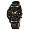 Men's Watch Alloy Stainless Steel Imitation Leather Ordinary Glass Mirror Round Leisure Style