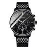 Men's Watch Alloy Stainless Steel Sapphire Crystal Glass Mirror Round Waterproof Luminous Multifunctional Quartz Leisure