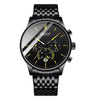 Men's Watch Alloy Stainless Steel Sapphire Crystal Glass Mirror Round Waterproof Luminous Multifunctional Quartz Leisure