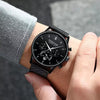 Men's Watch Alloy Stainless Steel Sapphire Crystal Glass Mirror Round Waterproof Luminous Multifunctional Quartz Leisure