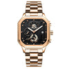 Men's Watch Alloy Stainless Steel Square Waterproof Multifunctional Luminous Movement