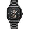 Men's Watch Alloy Stainless Steel Square Waterproof Multifunctional Luminous Movement