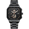 Men's Watch Alloy Stainless Steel Square Waterproof Multifunctional Luminous Movement