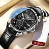 Men's Watch And Belt Set Alloy Case Imitation Leather Strap Round Dial Business Style