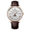 Men's Watch And Belt Set Alloy Case Imitation Leather Strap Round Dial Business Style