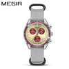 Men's Watch Casual Style Round Dial Alloy Case Stainless Steel Buckle Textile Strap