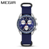 Men's Watch Casual Style Round Dial Alloy Case Stainless Steel Buckle Textile Strap