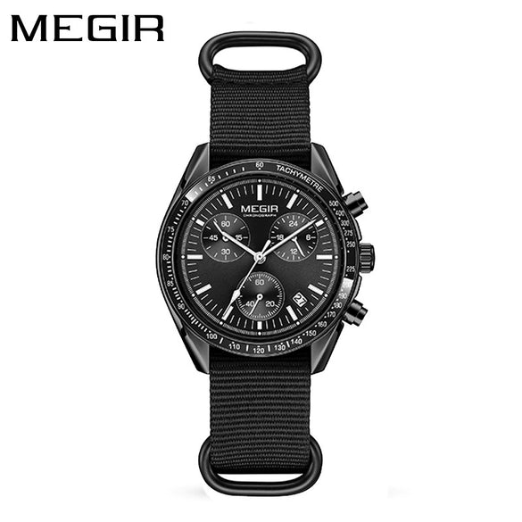 Men's Watch Casual Style Round Dial Alloy Case Stainless Steel Buckle Textile Strap