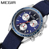 Men's Watch Casual Style Round Dial Alloy Case Stainless Steel Buckle Textile Strap