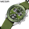 Men's Watch Casual Style Round Dial Alloy Case Stainless Steel Buckle Textile Strap