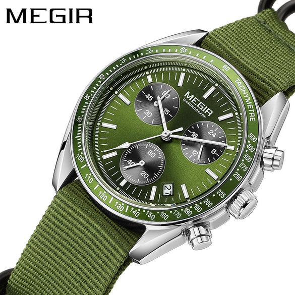 Men's Watch Casual Style Round Dial Alloy Case Stainless Steel Buckle Textile Strap