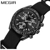 Men's Watch Casual Style Round Dial Alloy Case Stainless Steel Buckle Textile Strap