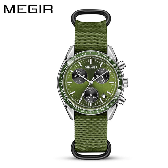 Men's Watch Casual Style Round Dial Alloy Case Stainless Steel Buckle Textile Strap