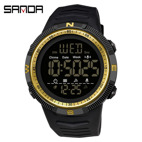 Men's Watch Resin Case Rubber Strap Round Dial Fashion Trendy Luminous Waterproof