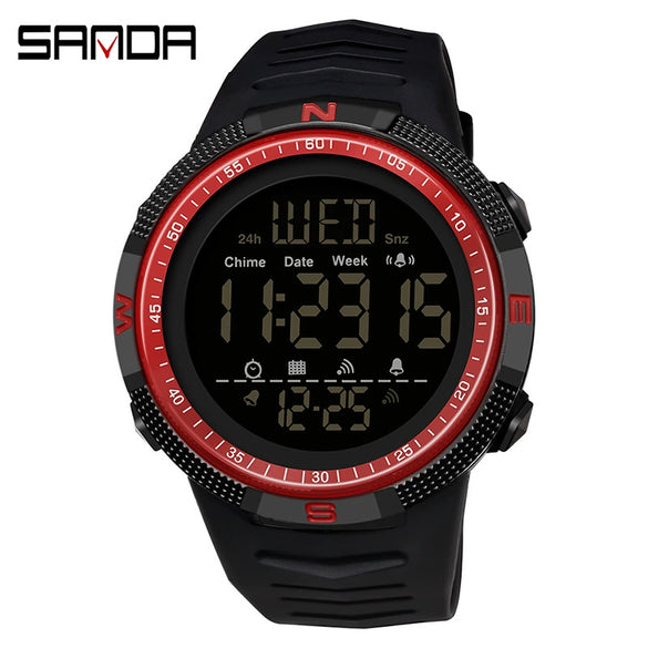 Men's Watch Resin Case Rubber Strap Round Dial Fashion Trendy Luminous Waterproof