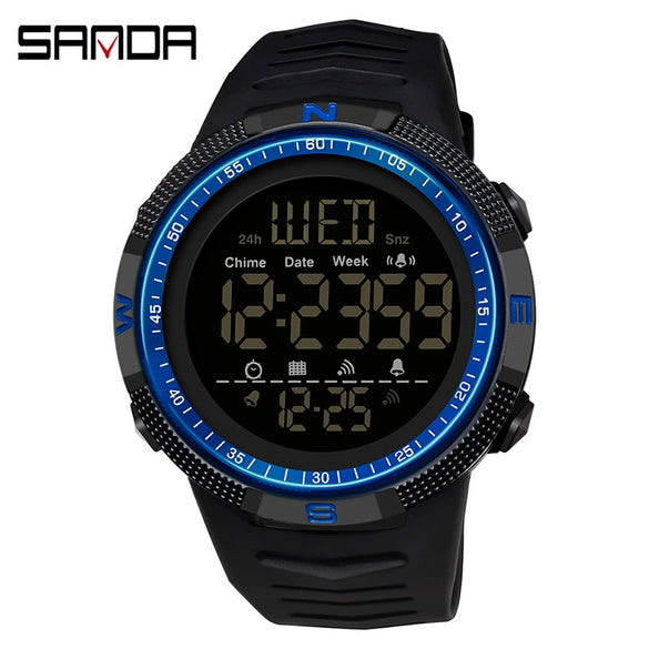 Men's Watch Resin Case Rubber Strap Round Dial Fashion Trendy Luminous Waterproof