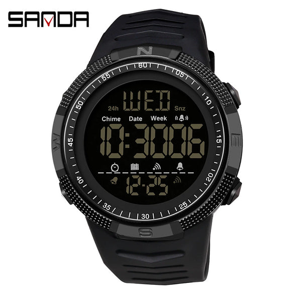Men's Watch Resin Case Rubber Strap Round Dial Fashion Trendy Luminous Waterproof