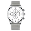 Men's Watch Stainless Steel Mesh Belt Alloy Case Round Dial Fashion Style