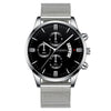 Men's Watch Stainless Steel Mesh Belt Alloy Case Round Dial Fashion Style