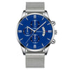 Men's Watch Stainless Steel Mesh Belt Alloy Case Round Dial Fashion Style