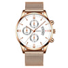 Men's Watch Stainless Steel Mesh Belt Alloy Case Round Dial Fashion Style