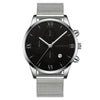Men's Watch Stainless Steel Metal Milan Belt Mesh Belt Roman Pattern Round Dial Leisure Style