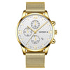 Men's Watch Stainless Steel Metal Milan Belt Mesh Belt Roman Pattern Round Dial Leisure Style