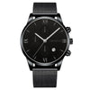 Men's Watch Stainless Steel Metal Milan Belt Mesh Belt Roman Pattern Round Dial Leisure Style