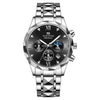 Men's Watches Metal Stainless Steel Round Business Fashion Waterproof With Calendar