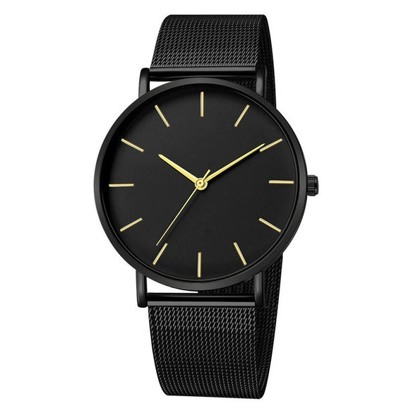 Men's Watches Ultrathin Simple Band Alloy Stainless Steel Belt Round Dial Leisure Style
