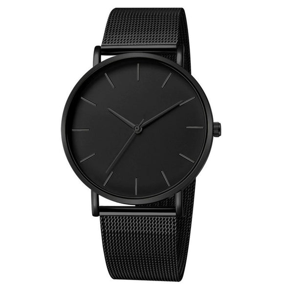 Men's Watches Ultrathin Simple Band Alloy Stainless Steel Belt Round Dial Leisure Style