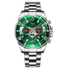 Men's Waterproof Alloy Strap Round Dial Business Style Watch