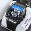 Men's Waterproof Luminous Calendar Large Dial Quartz Watch With Alloy Case And Silicone Strap And Mineral Strengthened Glass Mirror