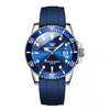 Men's Waterproof Luminous Multifunctional Quartz Watch With Silicone Strap And Alloy Case Round Dial