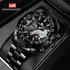 Men's Waterproof Luminous Quartz Metal Case Stainless Steel Band Round Dial Sports Casual Watch