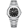 Men's Waterproof Luminous Ultrathin Quartz Watch Alloy Stainless Steel Square Dial Leisure Style
