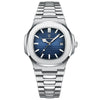 Men's Waterproof Luminous Ultrathin Quartz Watch Alloy Stainless Steel Square Dial Leisure Style