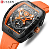 Men's Waterproof Multifunction Alloy And Silicone Leisure Round Watch With Mineral Strengthened Glass Mirror And Stainless Steel Pin Buckle