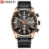 Men's Waterproof Multifunctional Leisure Watch Metal Case Stainless Steel Band Round Dial