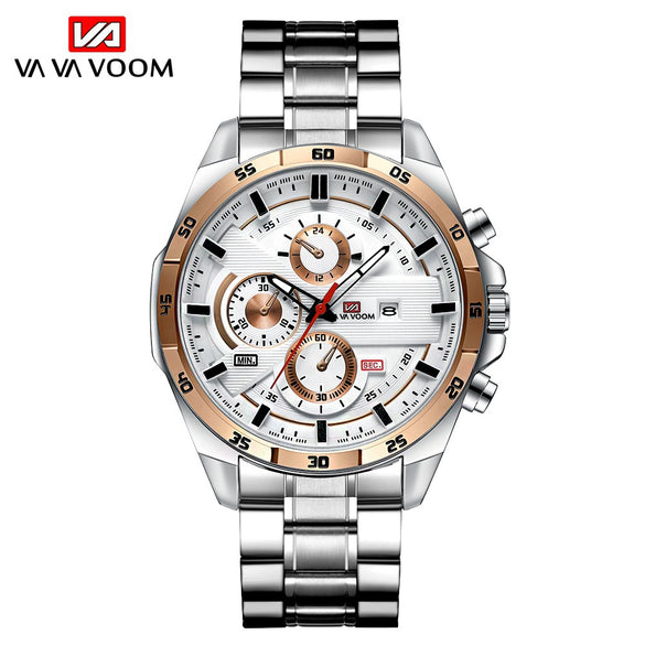 Men's Waterproof Outdoor Sports Casual Watch With Microfiber Strap And Round Dial