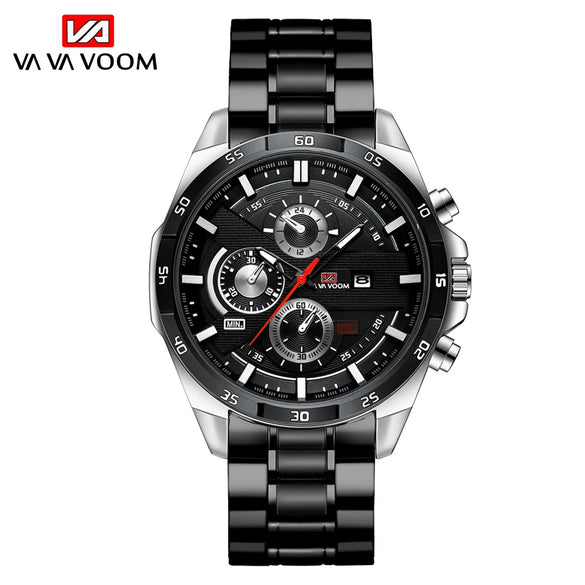 Men's Waterproof Outdoor Sports Casual Watch With Microfiber Strap And Round Dial