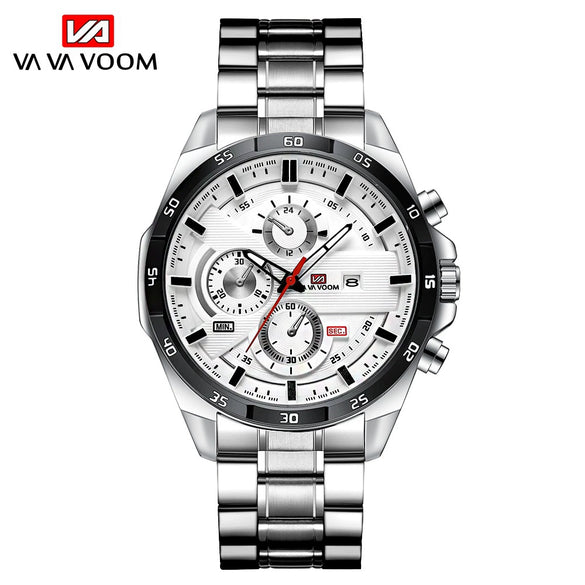 Men's Waterproof Outdoor Sports Casual Watch With Microfiber Strap And Round Dial
