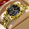 Men's Waterproof Stainless Steel And Alloy Business Quartz Watch With Round Dial