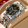 Men's Waterproof Stainless Steel And Alloy Business Quartz Watch With Round Dial