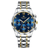 Men's Waterproof Stainless Steel And Alloy Business Quartz Watch With Round Dial