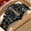 Men's Waterproof Stainless Steel And Alloy Business Quartz Watch With Round Dial
