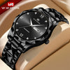Men's Waterproof Stainless Steel And Alloy Business Quartz Watch With Round Dial