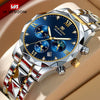 Men's Waterproof Stainless Steel And Alloy Business Quartz Watch With Round Dial