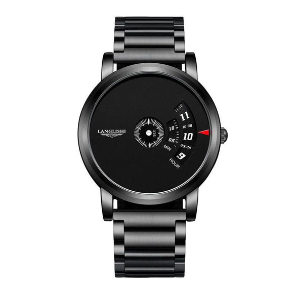 Men's Waterproof Ultrathin Quartz Watch With Stainless Steel Strap Alloy Case And Round Dial