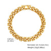 Men's Widefaced Stainless Steel Strap Gold Fashion Bracelet